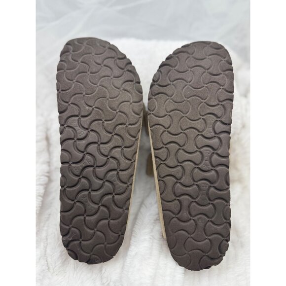 Birkenstock Arizona Suede Leather Sandals Tan Dual Strap Slip-On Footbed Size 39 - Picture 6 of 16